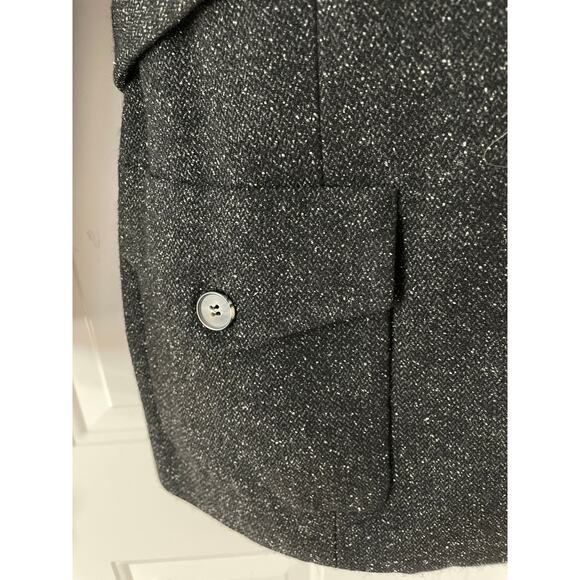 Kenar Studio Charcoal Tweed Wool Silk Blend Blazer size 6 - Picture 2 of 11